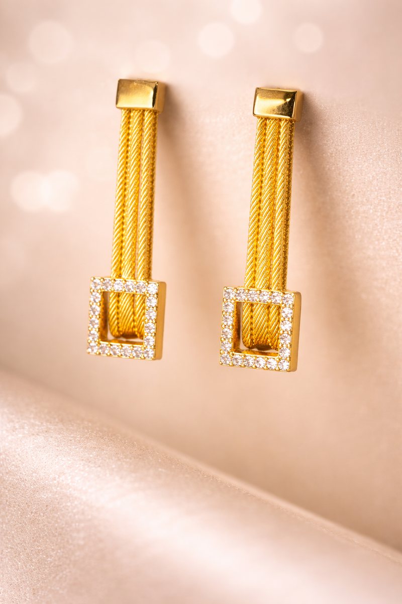 Kerasus 02 Heritage Trabzon Braided Gold Earrings