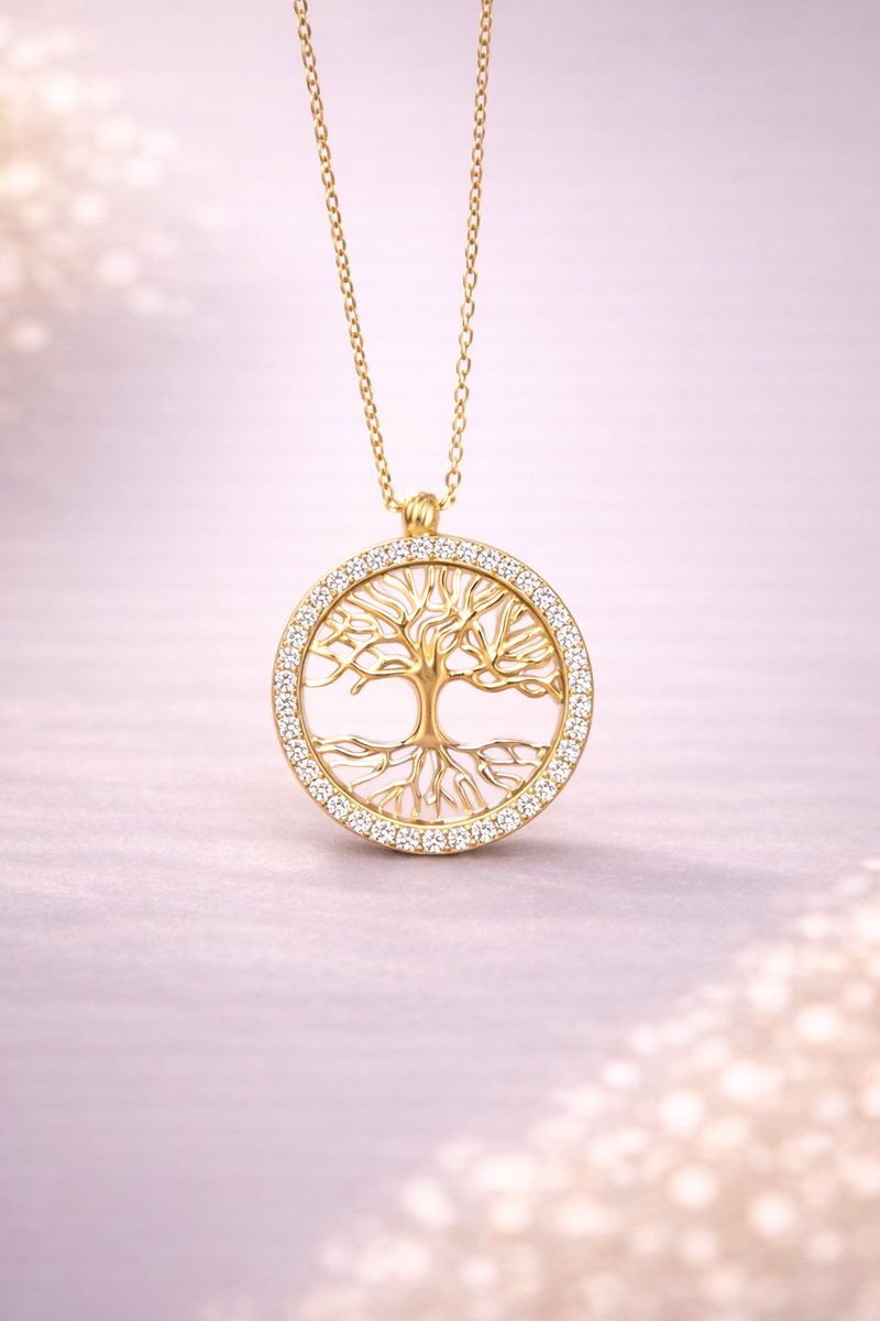 Kerasus 02 Tree of Life Necklace – 14K Gold